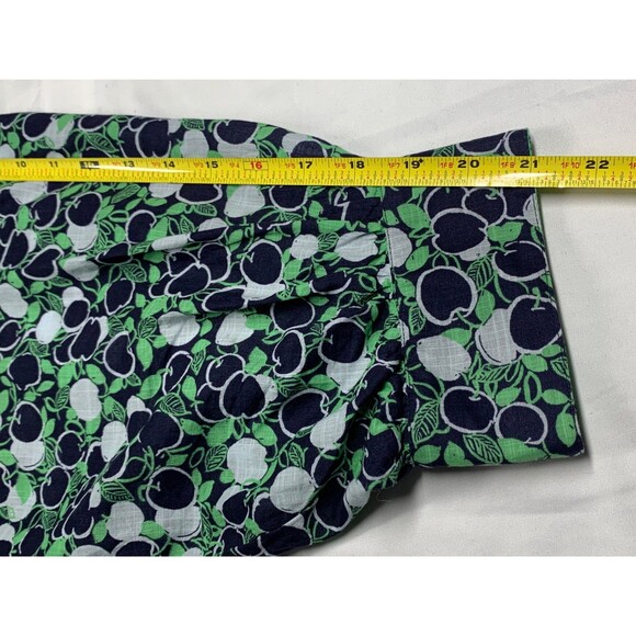 Maeve Anthropologie Top Blouse Womens L Green Henley Puff Sleeve Boho Cotton - Picture 7 of 9